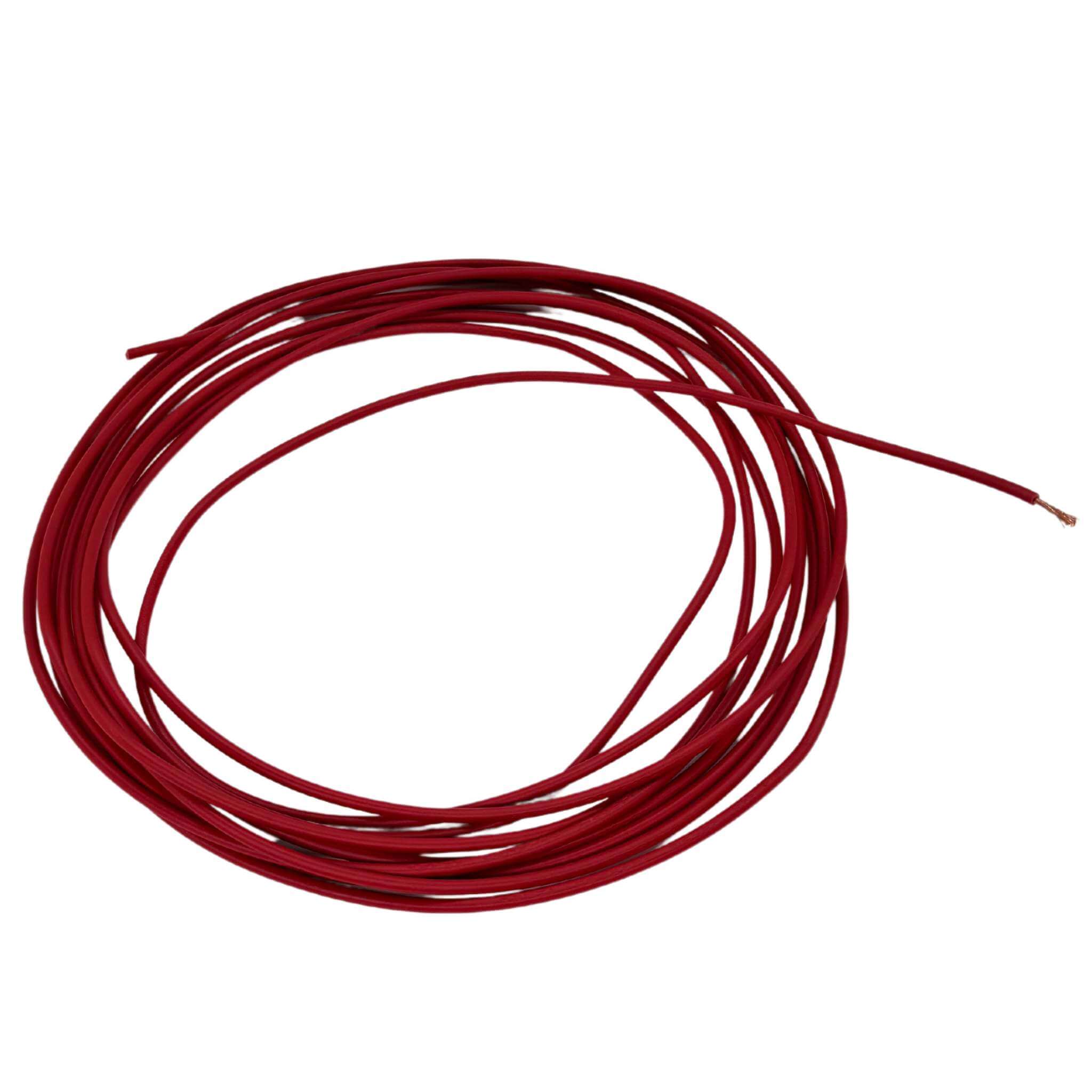 Cable souple 1.5 mm² Rouge H07V-K 2 Cable souple multibrins en 1,5mm2 rouge pour van