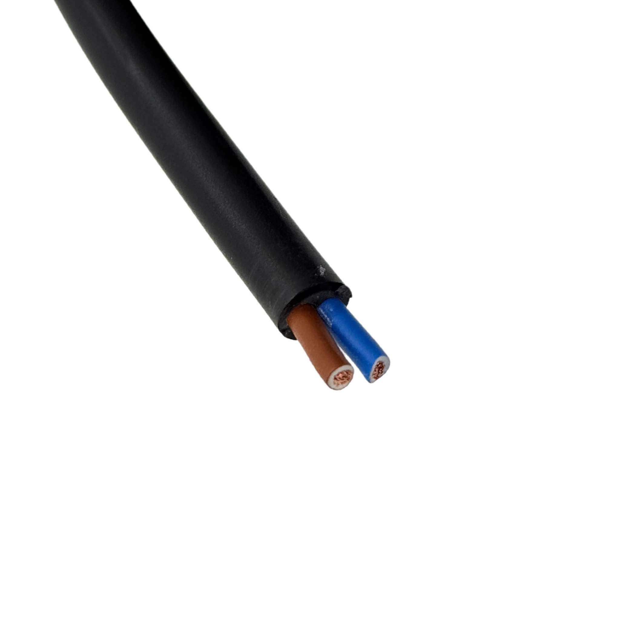 Câble souple 2 conducteurs H05VVF 0,75mm² x5 mètres 4 H05VVF cable souple 2 conducteurs avec gaine version noir