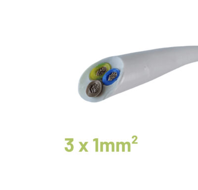Câble électrique souple H05VV-F 3 x 1 mm² avec gaine PVC