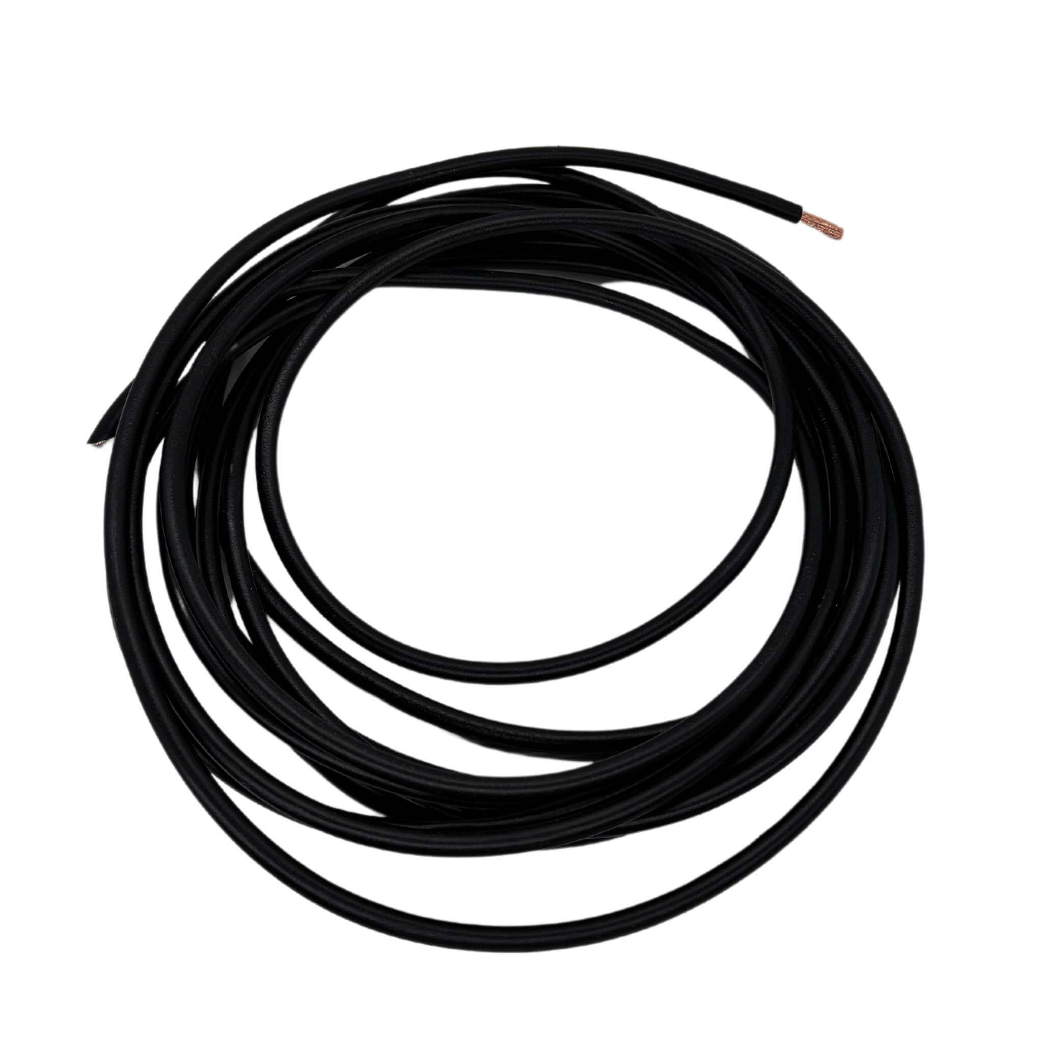 Cable Souple 6mm² Noir H07V-K 2 Cable noir souple 6mm2 pour fourgon aménagé