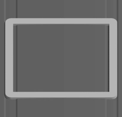 Cadre adaptateur pour lanterneau 40×40 sur toit irregulier de Ford Transit à partir de 2014 – position 1