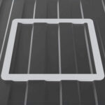 Cadre adaptateur pour lanterneau 40×40 sur toit irregulier de nouveau Transporter T7 / Transit Custom Gen. 2 Position 0