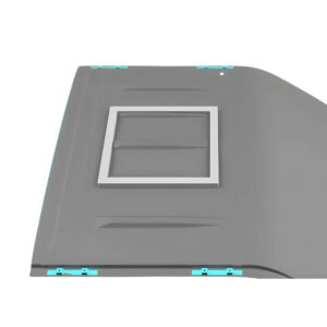 Cadre adaptateur pour lanterneau 40×40 sur toit irregulier de Renault Trafic III / NV300 / Talento / Vivaro B Position 1