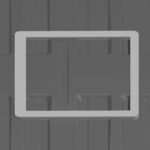 Cadre adaptateur pour lanterneau 40×40 sur toit irregulier de Renault Trafic III / NV300 / Talento / Vivaro B Position 1