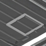 Cadre adaptateur pour lanterneau 40×40 sur toit irregulier de Renault Trafic III / NV300 / Talento / Vivaro B Position 2