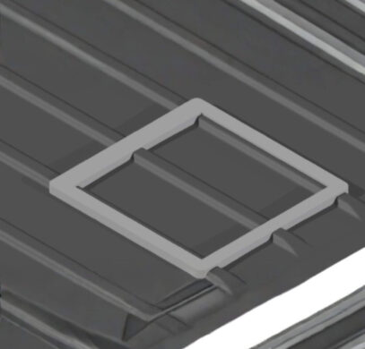 Cadre adaptateur pour lanterneau 40×40 sur toit irregulier de Renault Trafic III / NV300 / Talento / Vivaro B Position 2