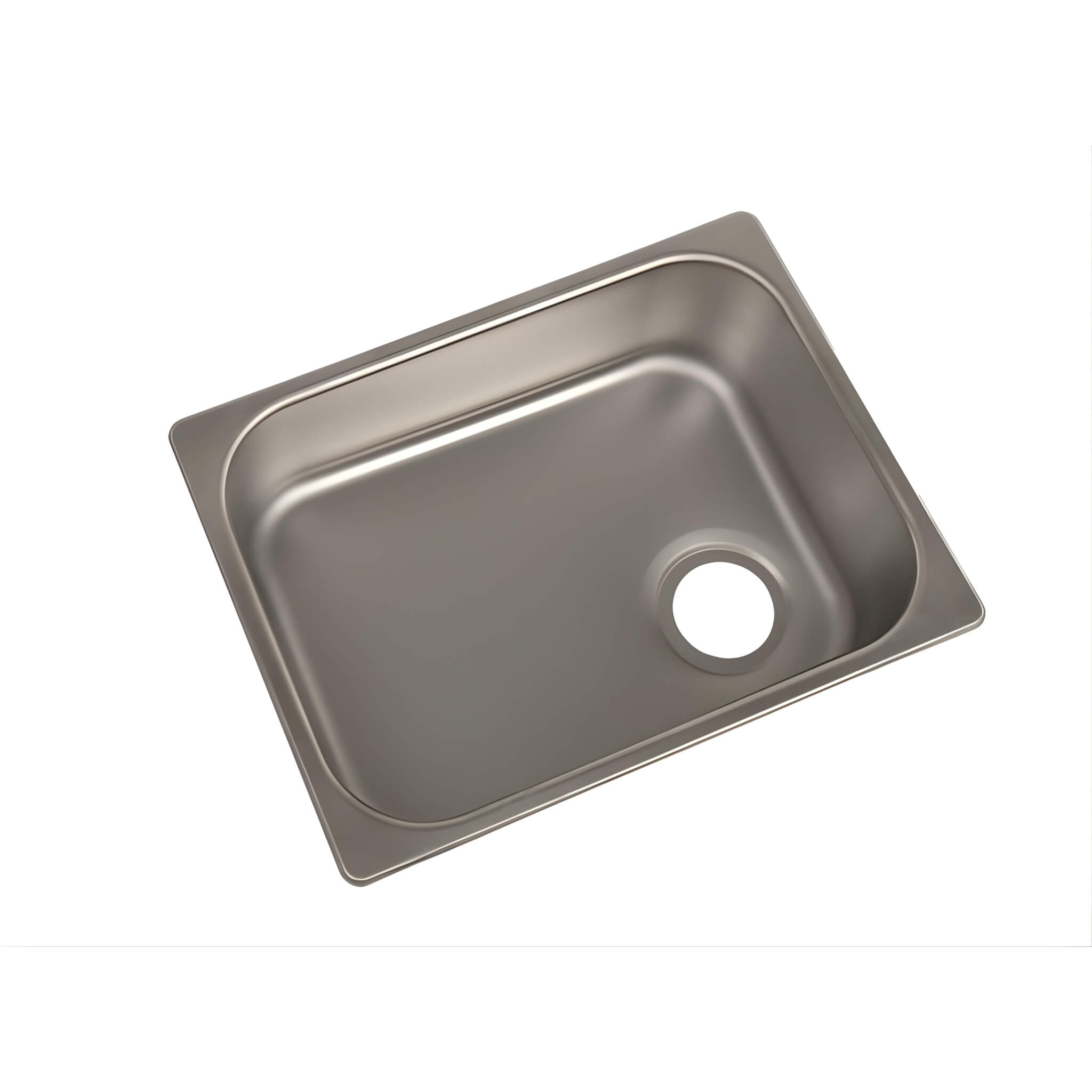 Évier 325 x 245 mm Incliné VanStream Carbest 2 Évier VanStream Carbest en inox évacuation complète de l'eau sans stagnation dans fourgon aménagé
