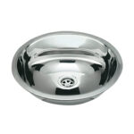 Carbest Lavabo en acier inoxydable diamètre 260 mm