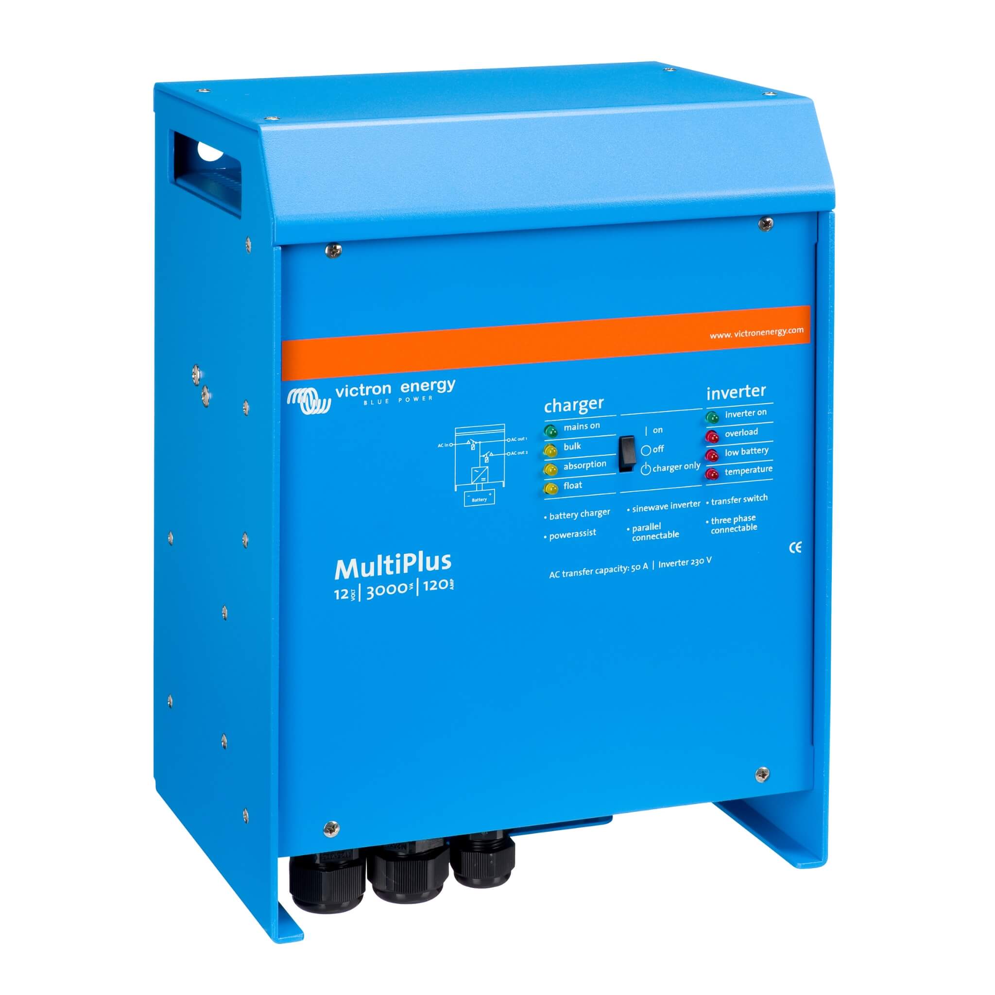 Convertisseur Chargeur MultiPlus 12/3000/120-50 230V VE.Bus Victron Energy 3 Équipement Victron Energy MultiPlus 3000VA 120-50 avec technologie VE.Bus