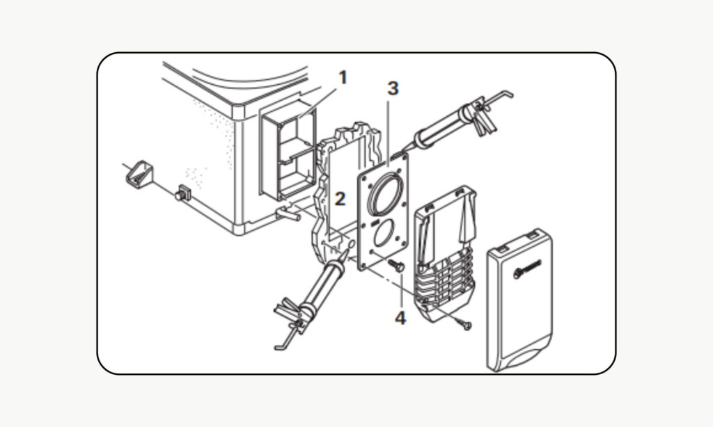 Réglage de la température du chauffe-eau à gaz de chez Truma BG10