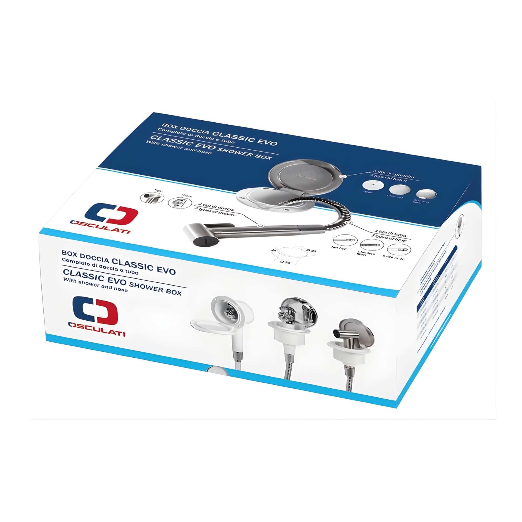 Kit douchette Mizar Inox Classic Evo PVC 2,5m Vertical Osculati 3 Coffret Kit Douchette Mizar Classic Evo Vertical Osculati