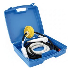 Kit douche 12V COMET en coffret pour jerrican DIN96 avec pompe et douchette portable