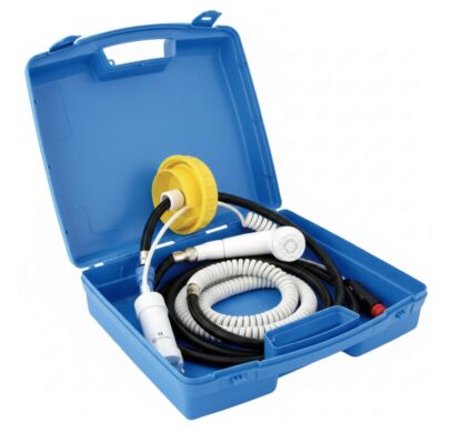 Kit douche 12V COMET en coffret pour jerrican DIN96 avec pompe et douchette portable