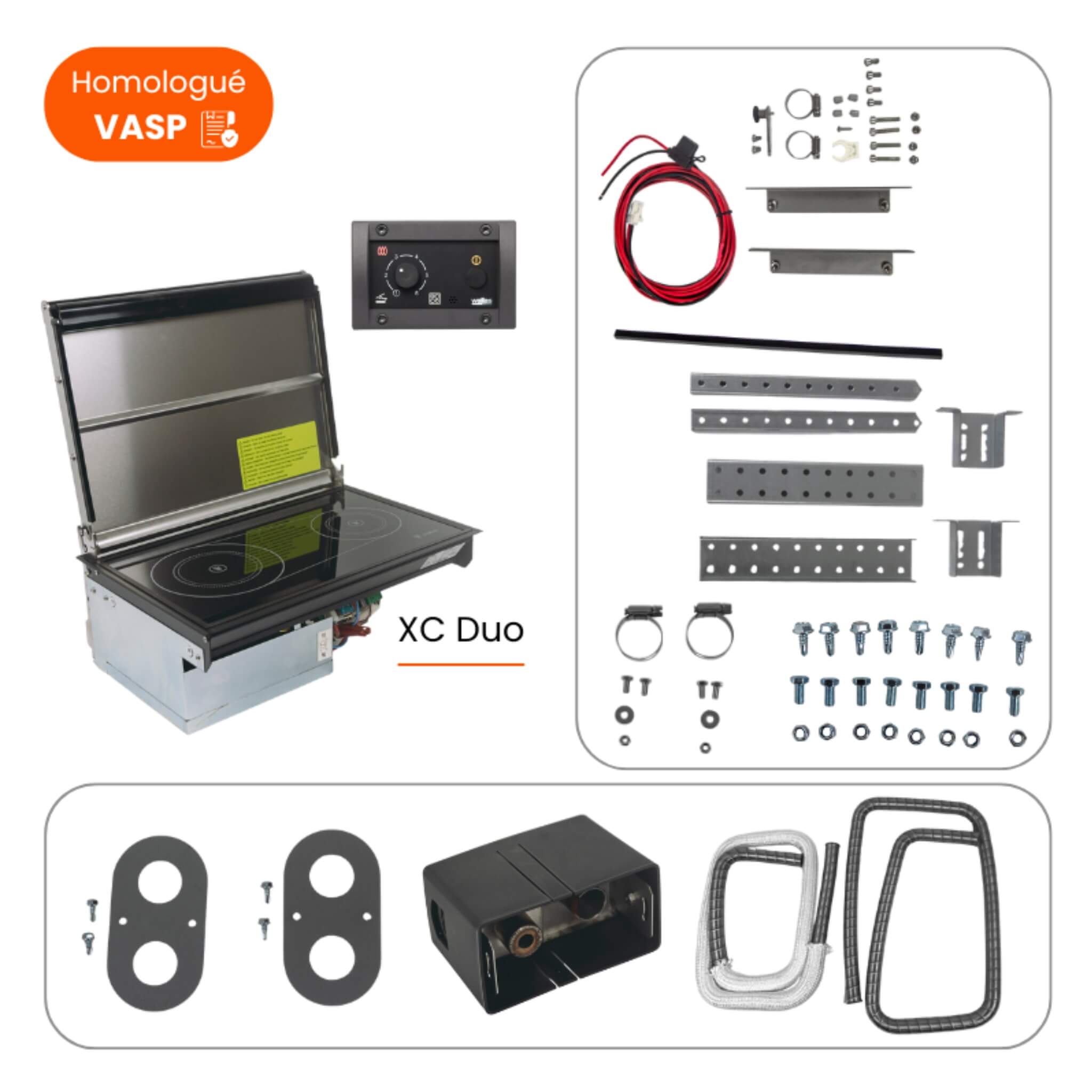 Plaque cuisson vitrocéramique et chauffage diesel WALLAS XC Duo R122 2 Accessoires fournis avec la Plaque vitrocéramique et chauffage diesel WALLAS XC Duo R122