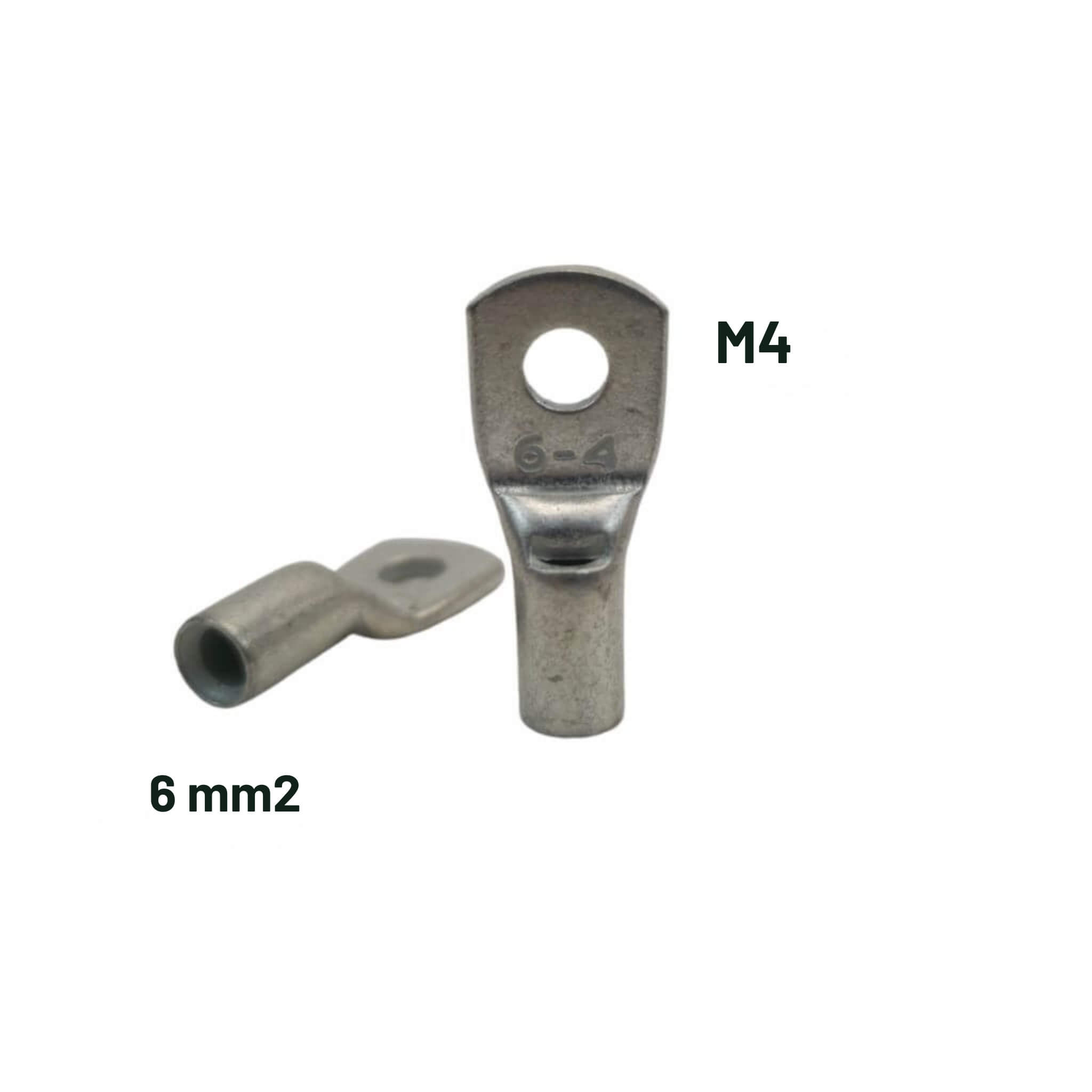 Cosse à œillet section 6mm² / M4 2 Connecteur cuivre, cosse à oeil