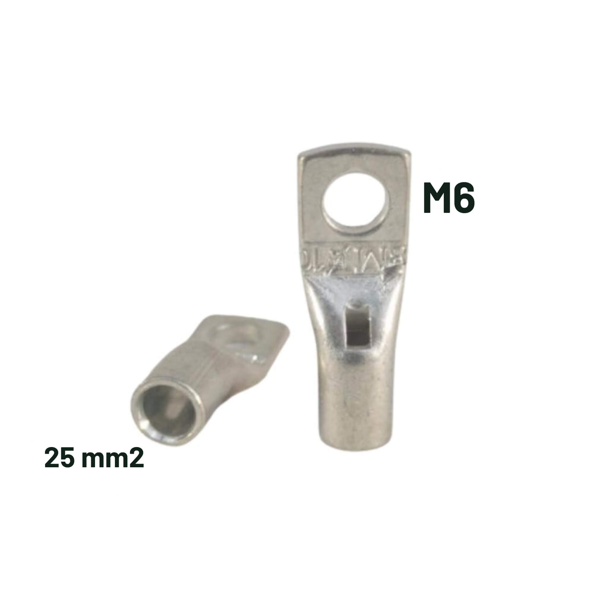 Cosse à œillet section 25mm² / M6 2 Cosse à œillet, 25mm² m6