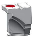 Vue arrière réservoir 28L VW T5 T6 avec raccord cannelé