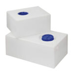 Réservoir eau potable 51L Osculati en polyéthylène alimentaire blanc avec trappe de visite bleue pour van aménagé