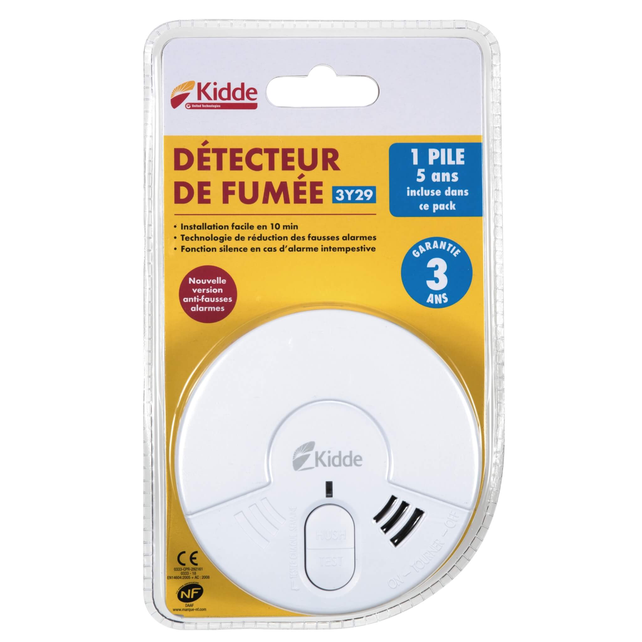 Détecteur de fumée Kidde 3Y29 2 Détecteur de fumées, incendie sécurité, fourgon aménagé