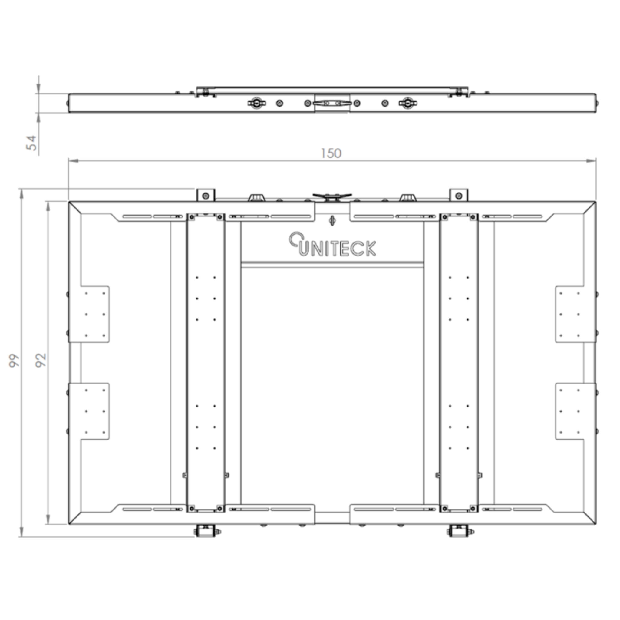 Support inclinable panneau solaire Van / Fourgon 12 support panneau solaire, uniteck, montage