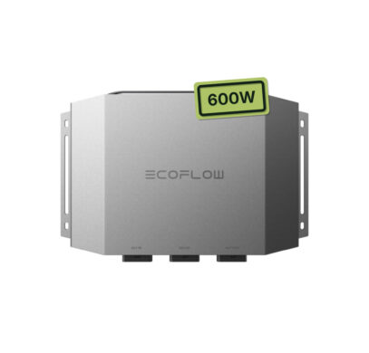 Chargeur DC-DC EcoFlow 600W permettant la recharge rapide d’une station d’énergie depuis l’alternateur