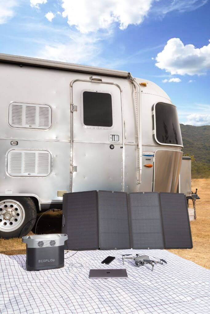 Airstream, Ecoflow Delta, Panneau solaire