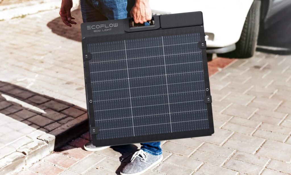 ecoflow panneau solaire portable 160w bifaciale