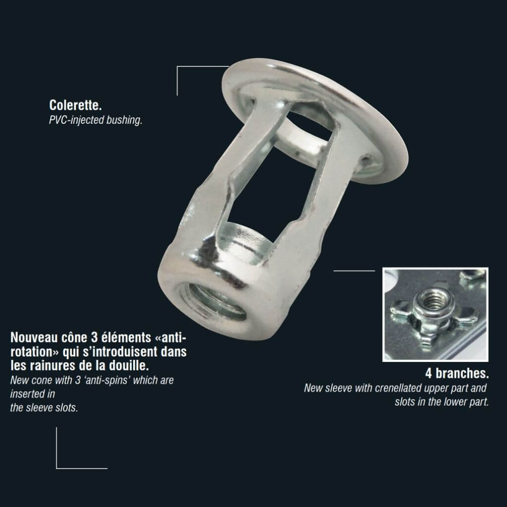 Écrou étoilé M8 Spyder Ø 15mm (x10) 2 Ecrou étoilé, Scell-it