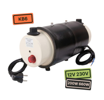 Boiler Elgena KB6 6 litres 12V 200W 230 V 660W pour production d’eau chaude en fourgon aménagé