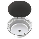 Évier rond Basic Line 30 Thetford en acier inoxydable diamètre 328 mm