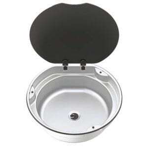 Évier rond Basic Line 30 Thetford en acier inoxydable diamètre 328 mm