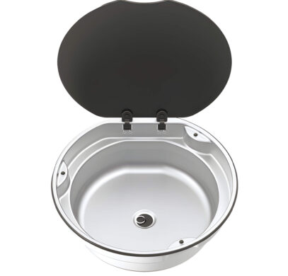 Évier rond Basic Line 30 Thetford en acier inoxydable diamètre 328 mm