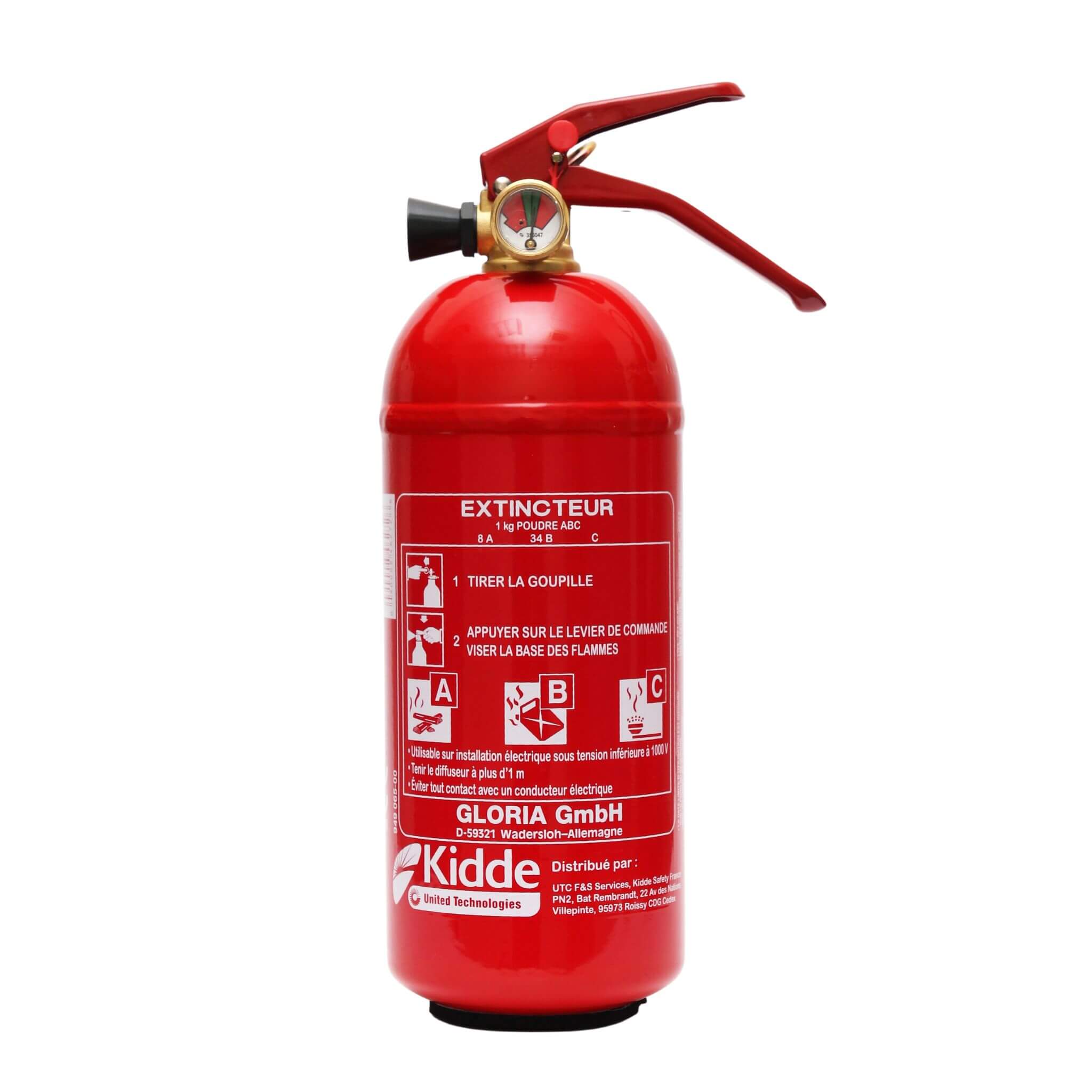 Extincteur polyvalent 1 kg ABC 1 Extincteur polyvalent 1 kg ABC