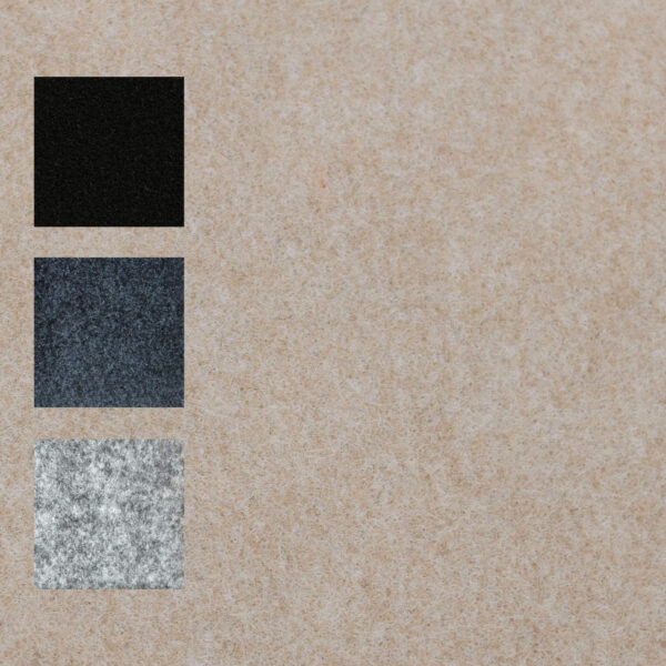 échantillons feutrine beige, feutrine d'habillage pour van