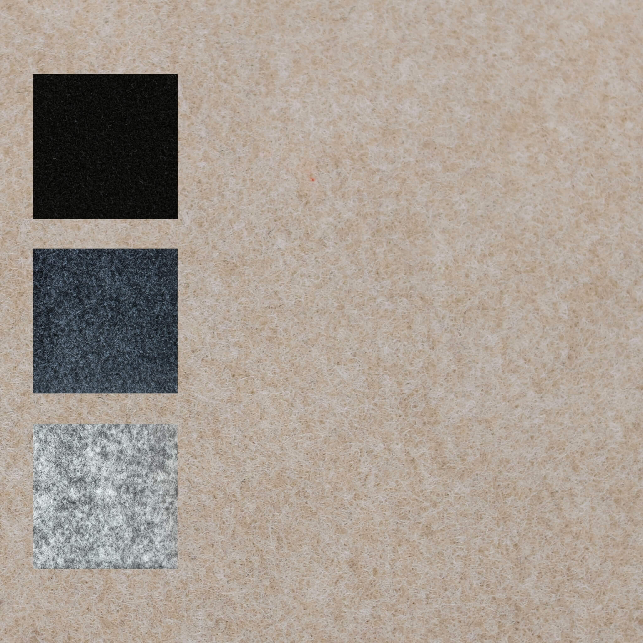 Echantillon de feutrine d'habillage Beige 1 échantillons feutrine beige, feutrine d'habillage pour van