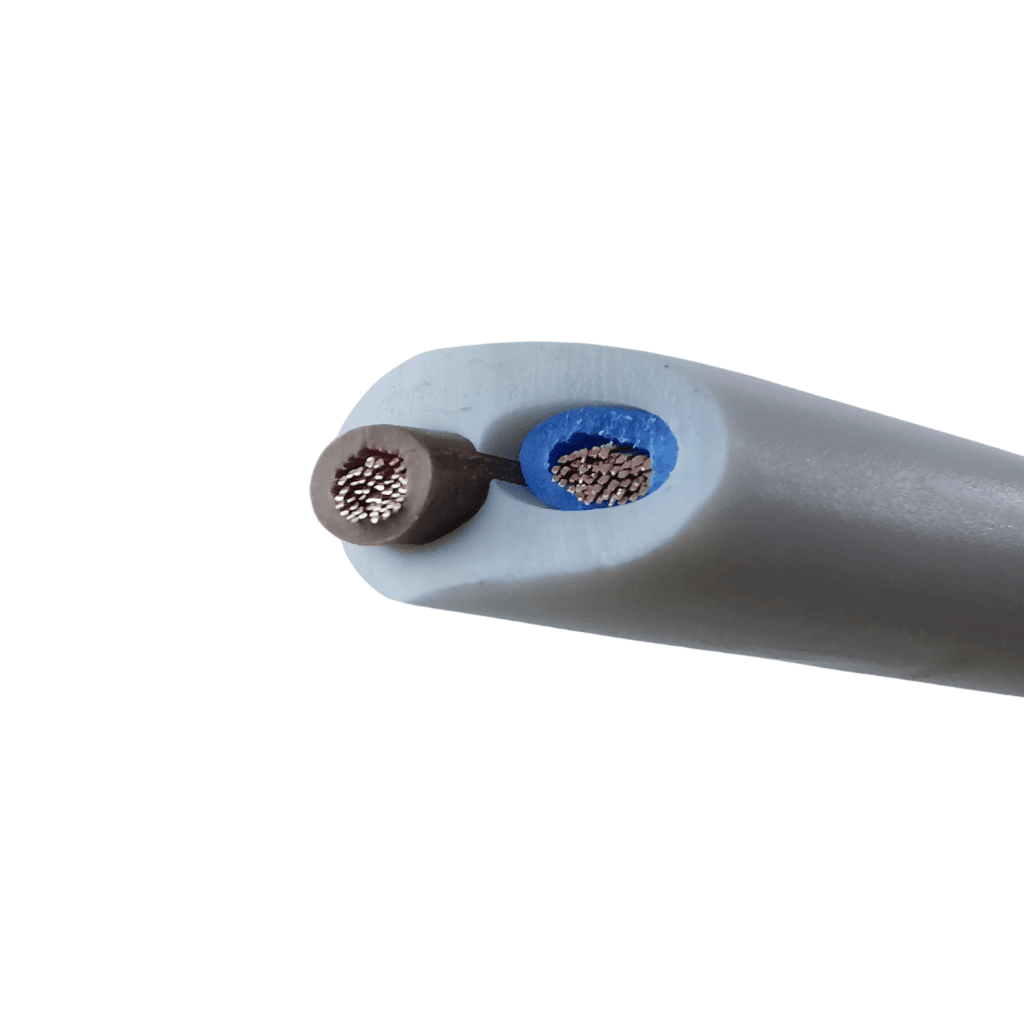 Câble souple 2 conducteurs H05VVF 0,75mm² x5 mètres 1 Câble souple 2 conducteurs H05VVF 0,75mm² x5 mètres