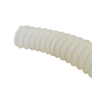 gaine flexible en polyuréthane souple 40 mm transparent spirale blanche