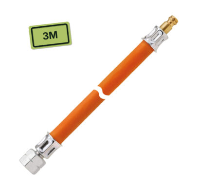 Flexible gaz GOK G 1/4" sortie raccord rapide STN, longueur 3m