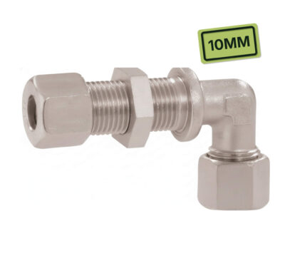 Raccord gaz coudé 10 mm avec connexion bicône pour installation GPL