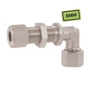 Raccord gaz coudé 8 mm avec connexion bicône pour installation GPL