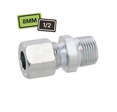 Gok Raccord bicone 8mm 1/2 mâle pour circuit gaz