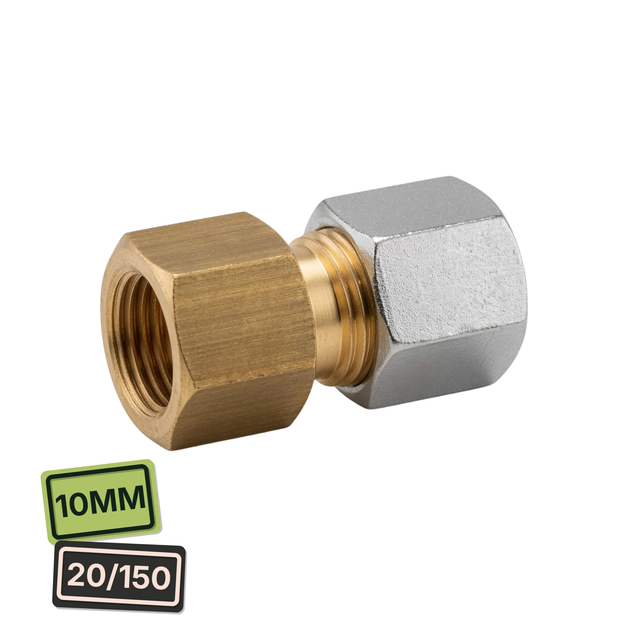Raccord entrée 20/150 vers olive 10 mm Gok 1 Gok Raccord entree 20/150 Olive 10mm pour circuit gaz