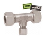 Raccord de réduction en T 10 mm x 8 mm x 10 mm GOK