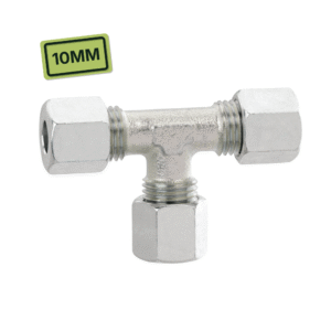 Raccord T GOK 10 mm x 10 mm x 10 mm à compression en laiton