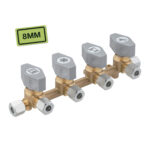 Gok Vanne d'arrêt 4 voies à fermeture rapide 8mm