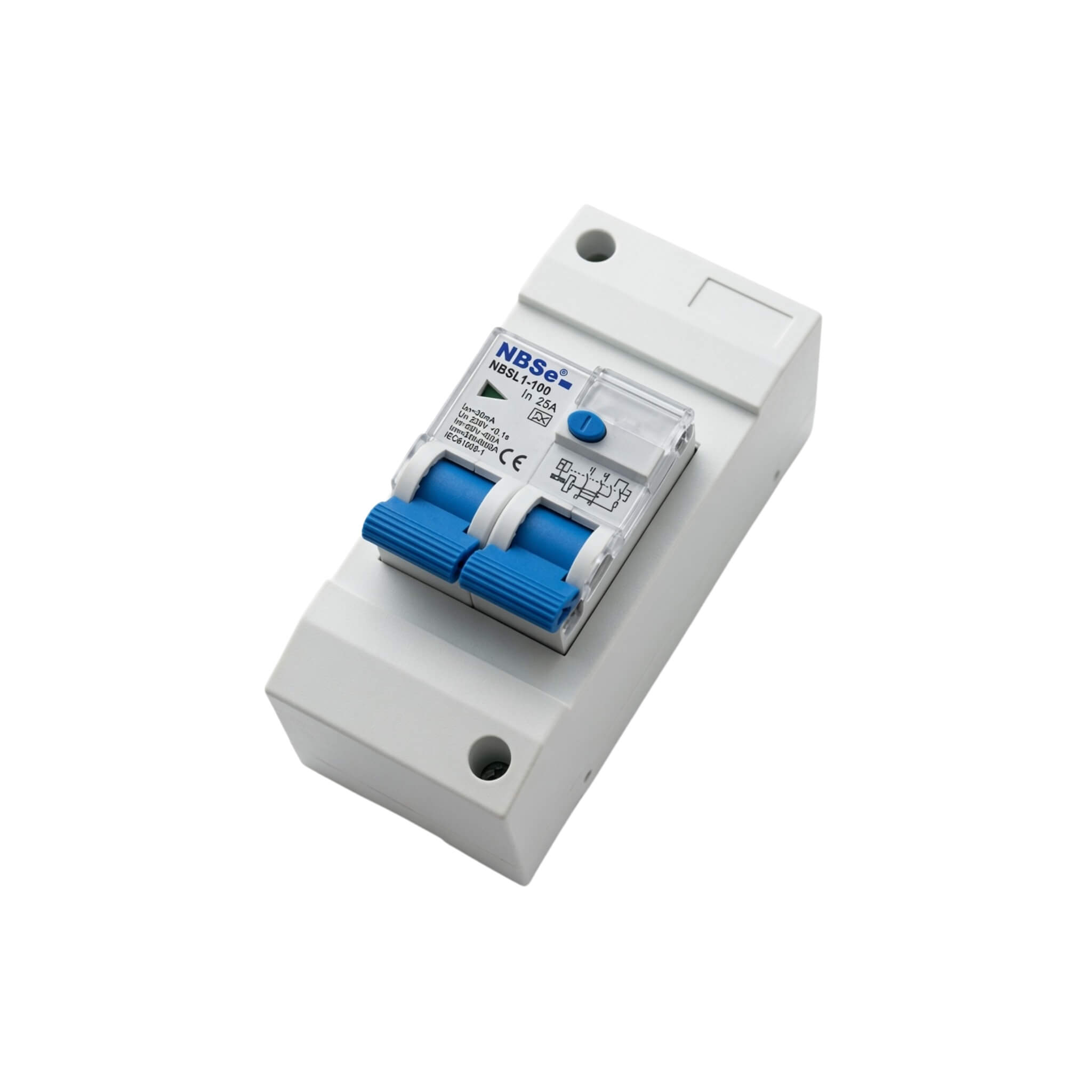 Disjoncteur 230V avec interrupteur différentiel 30mA Haba 1 Boîte à fusibles HABA 2 modules avec interrupteur différentiel 30mA pour installation électrique