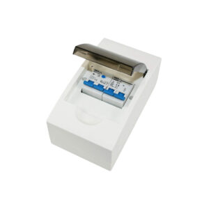 Boîte à fusibles HABA 4 modules avec disjoncteur 10A + interrupteur différentiel 30mA pour installation électrique