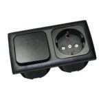Module électrique HABA C-Line Opal noir pour installation 230 V