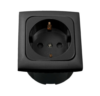 Prise électrique HABA C-Line Opal cadre anthracite pour installation 230 V de van