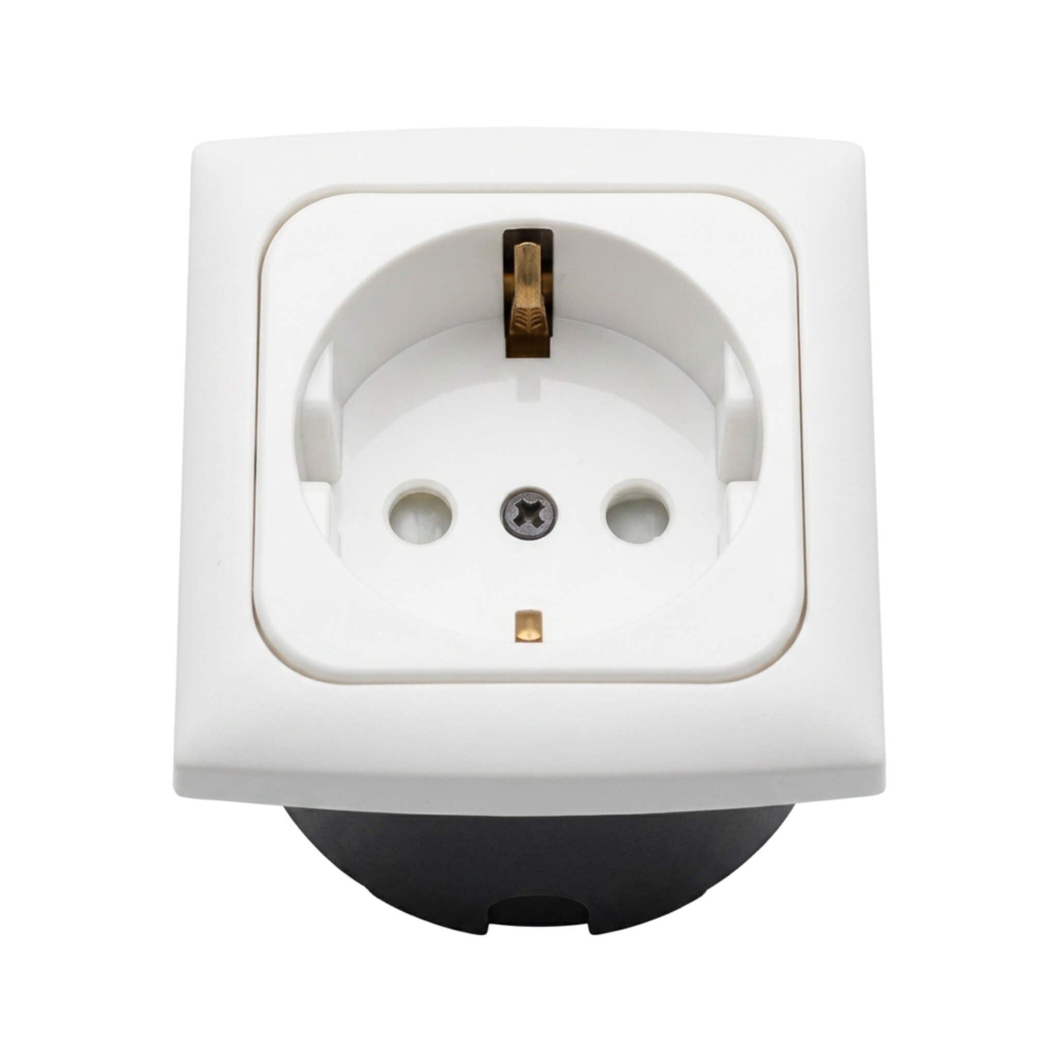 C-Line Prise Schuko 230V Cadre Opal Blanc Haba 1 Prise électrique HABA C-Line Opal cadre blanc pour installation 230 V de van